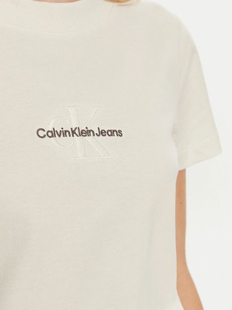 Polera Monologo Slim Crema Calvin Klein-4