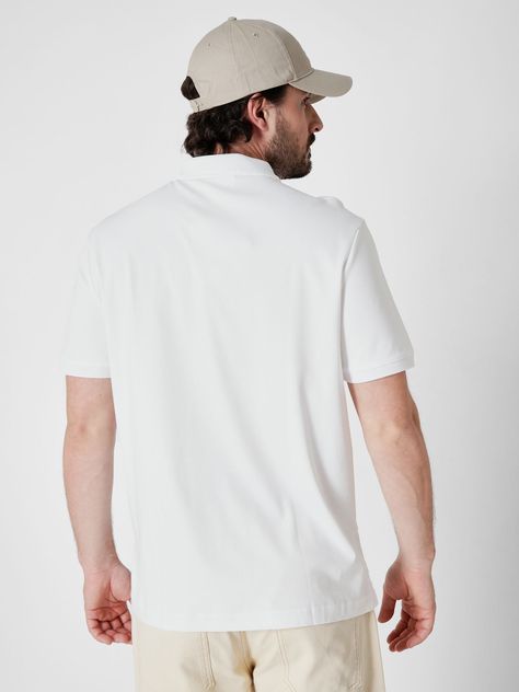 Polo Smooth Welt Zip  Blanco Calvin Klein-2