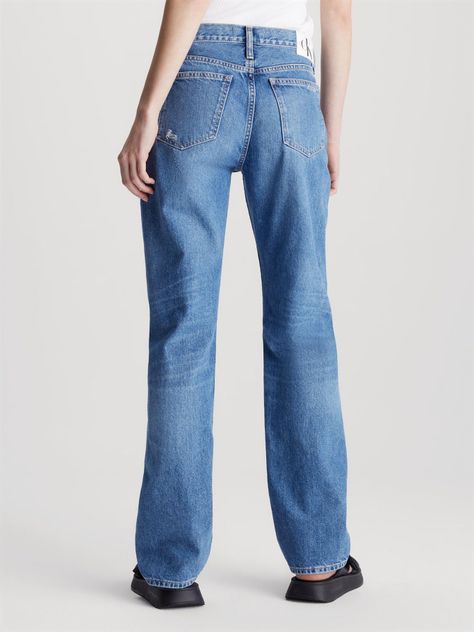 Jeans Low Rise Straight Azul Calvin Klein-2