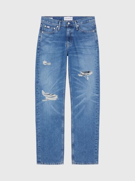 Jeans Low Rise Straight Azul Calvin Klein-4