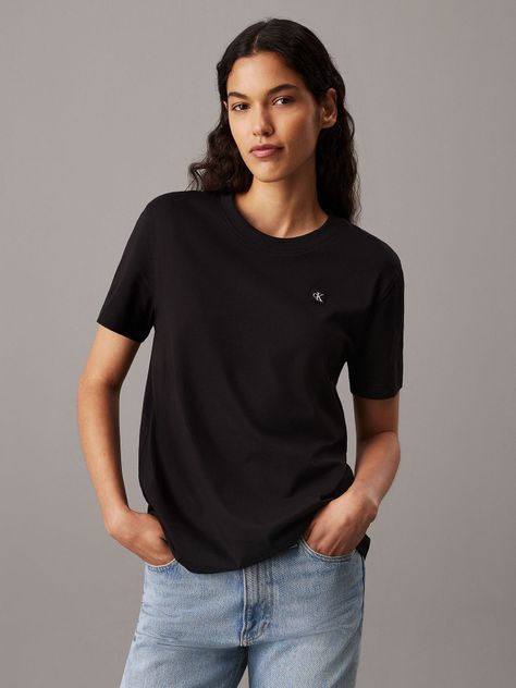 Polera Ck Embro Badge Regular Negro Calvin Klein-0