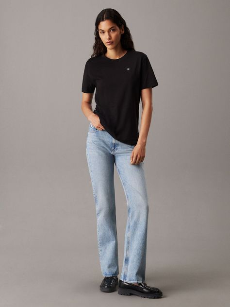 Polera Ck Embro Badge Regular Negro Calvin Klein-1