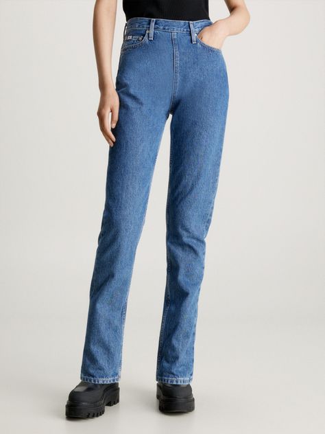 Jeans Authentic Slim Straight Azul-0