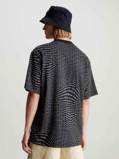 Polera Warp Logo Aop Negro Calvin Klein-2