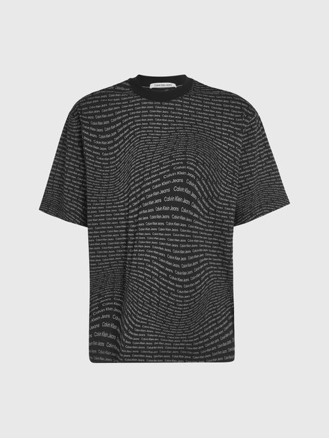 Polera Warp Logo Aop Negro Calvin Klein-4