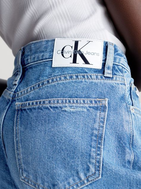 Jeans Mujer Straight Azul Calvin Klein-3