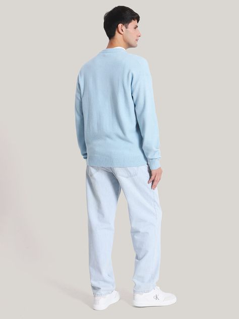 Sweater Lycra Blend Celeste Calvin Klein-2