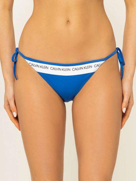 Parte Inferior de Bikini String Side Azul Calvin Klein-0