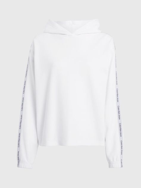 Polerón con Gorro Logo Elastic Blanco Calvin Klein-4