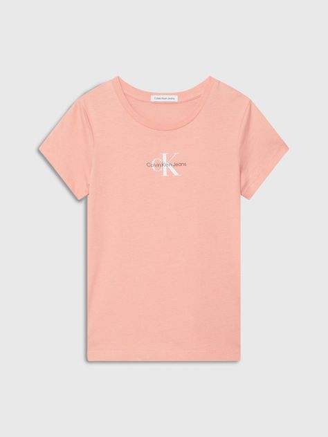 Polera Niña Micro Monogram Rosado Calvin Klein-4