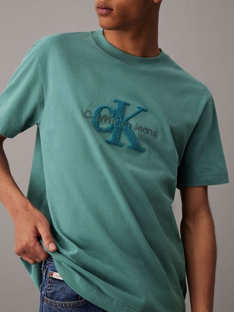 Polera Chenille Monologo Verde Calvin Klein-3