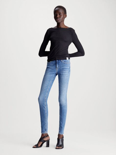 Jeans Mujer 1A4 Skinny Azul Calvin Klein-1