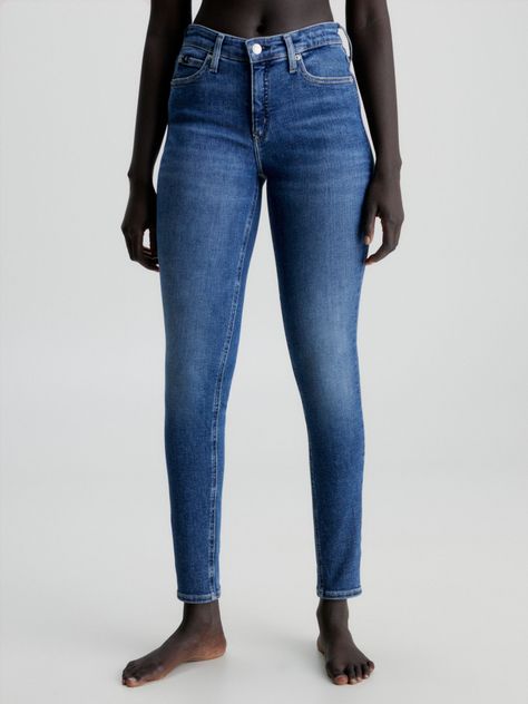 Jeans Mid Rise Skinny Azul 1BJ-0