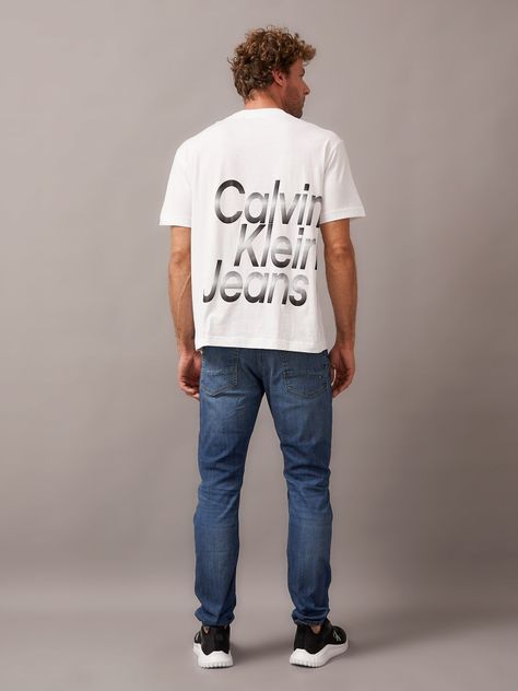 Polera Blown Up Diffused Stacked Blanco Calvin Klein-2