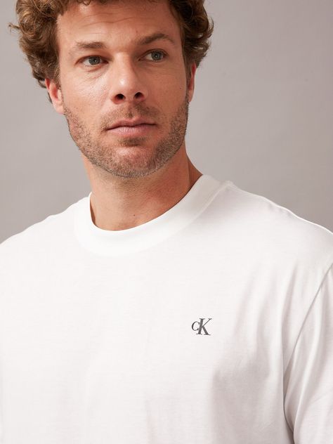 Polera Blown Up Diffused Stacked Blanco Calvin Klein-3