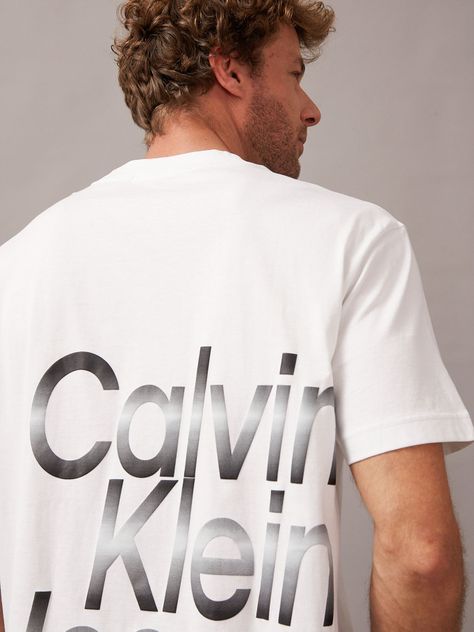 Polera Blown Up Diffused Stacked Blanco Calvin Klein-4