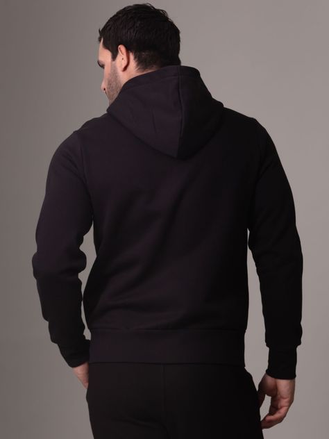Polerón con Gorro Horizontal Logo Negro Calvin Klein-3