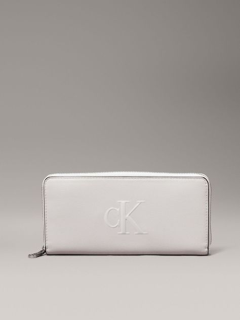 Billetera Sculpted Deboss Blanco Calvin Klein-0