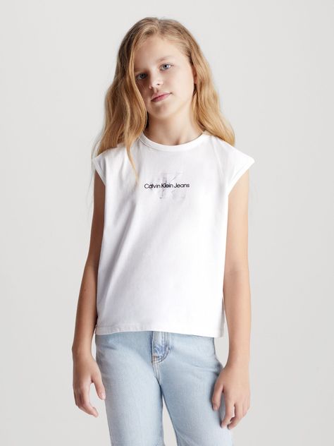 Polera Niño Monologo Relaxed Blanco Calvin Klein-0