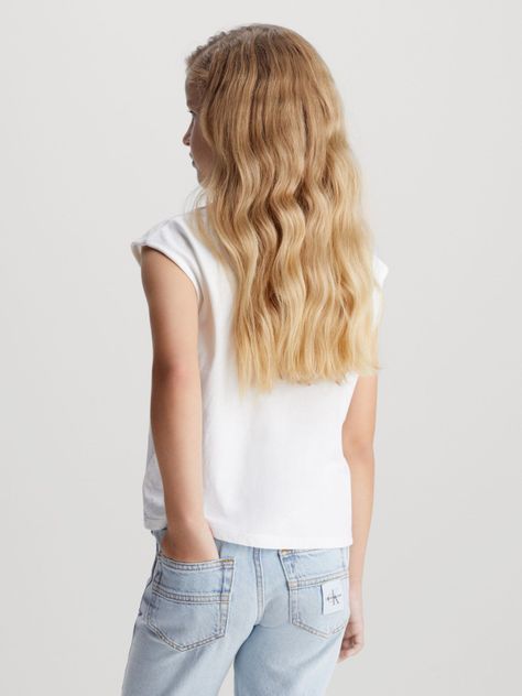 Polera Niño Monologo Relaxed Blanco Calvin Klein-1