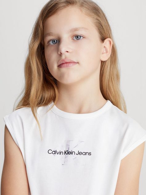 Polera Niño Monologo Relaxed Blanco Calvin Klein-2