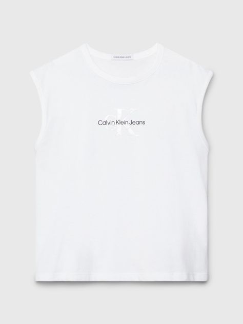 Polera Niño Monologo Relaxed Blanco Calvin Klein-6