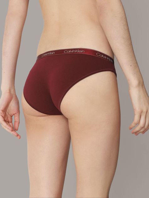 Calzón Bikini Cotton Essentials Burdeo Calvin Klein-1
