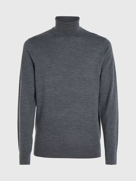 Sweater Cuello Alto Merino Gris P4E Calvin Klein-4