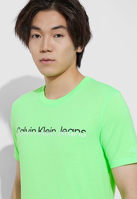 Polera Mixed Institutional Verde Calvin Klein-3