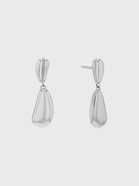 Aros Drop Plateado Calvin Klein-0