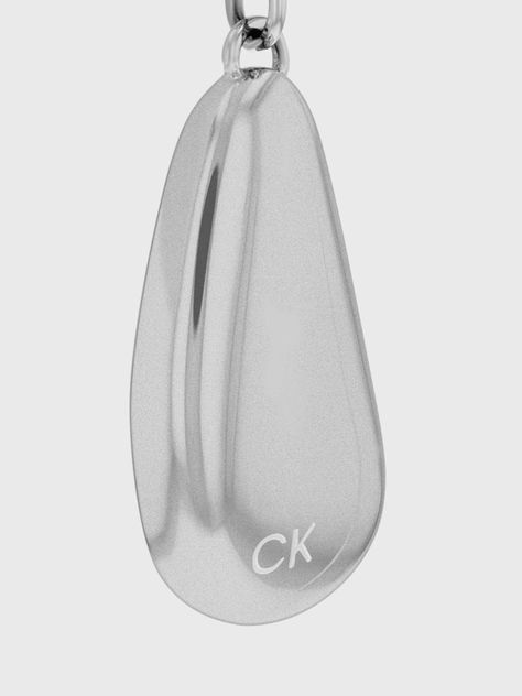 Aros Drop Plateado Calvin Klein-1