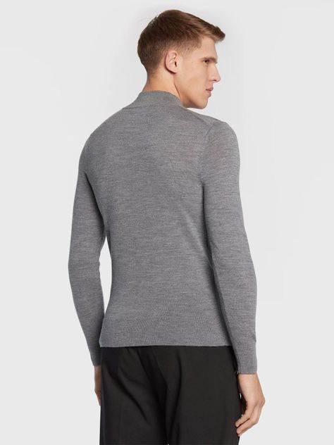 Sweater Cuello Alto Merino Mock Gris P4A Calvin Klein-2