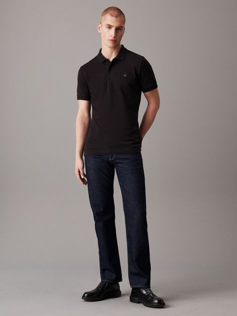 Polo CK Embro Badge Slim Negro Calvin Klein-1