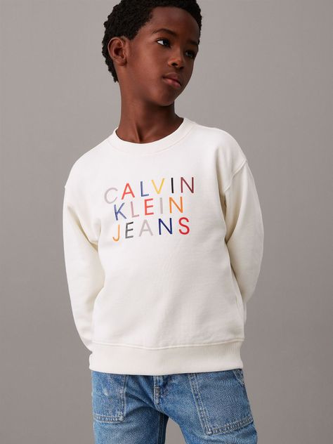 Polerón Niño Logo Graphic Blanco Calvin Klein-0