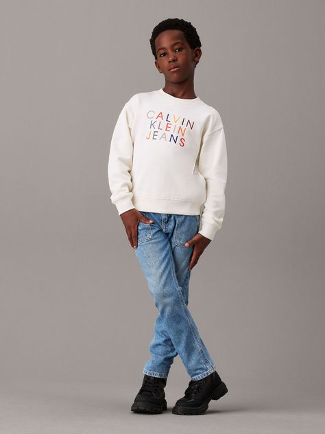 Polerón Niño Logo Graphic Blanco Calvin Klein-1
