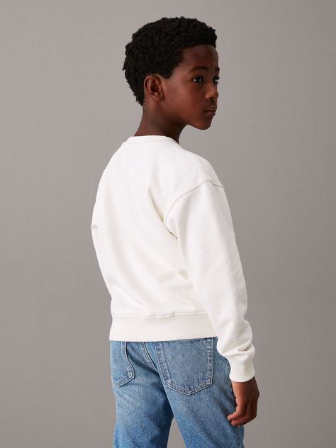 Polerón Niño Logo Graphic Blanco Calvin Klein-2