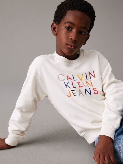 Polerón Niño Logo Graphic Blanco Calvin Klein-3