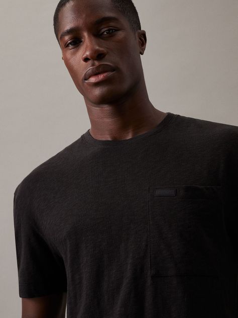 Polera Lightweight Slub Pocket Negro Calvin Klein-3