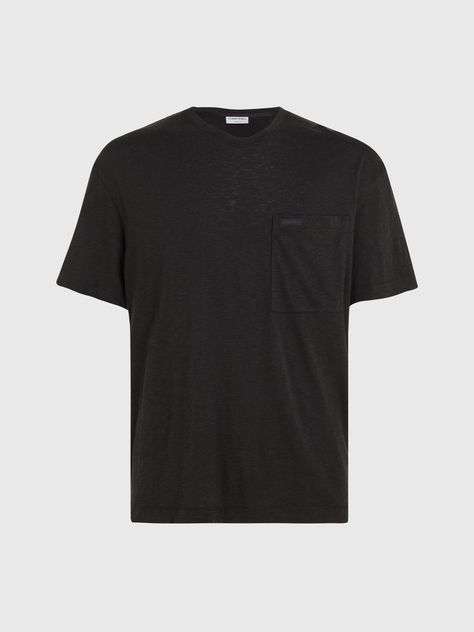 Polera Lightweight Slub Pocket Negro Calvin Klein-4