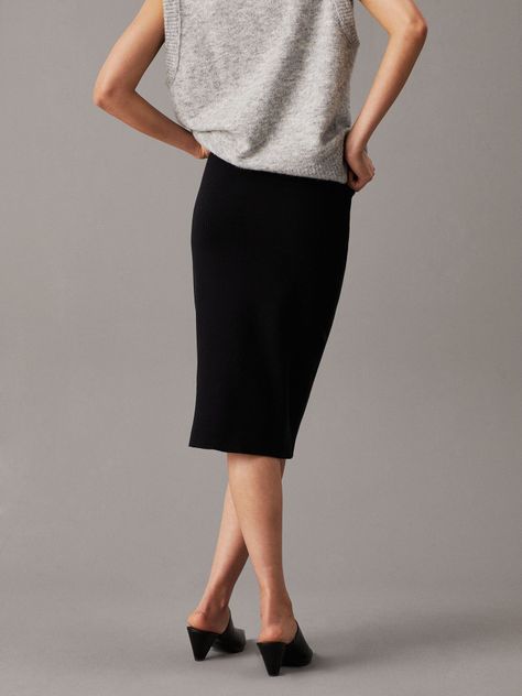 Falda Woven Label Negro BEH Calvin Klein-2