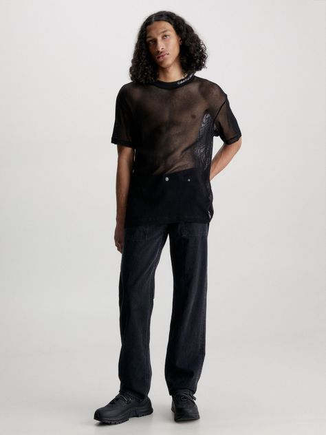 Polera Mesh  Negro Calvin Klein-1