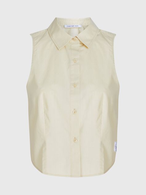 Blusa Woven Label Verde Calvin Klein-4