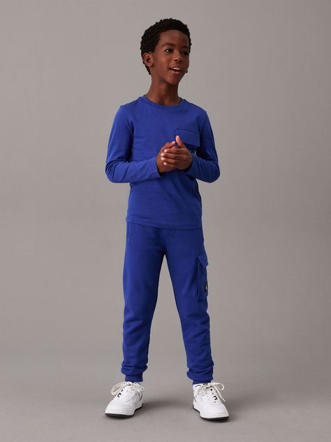 Jogger Niño Badge Relaxed Azul Calvin Klein-1