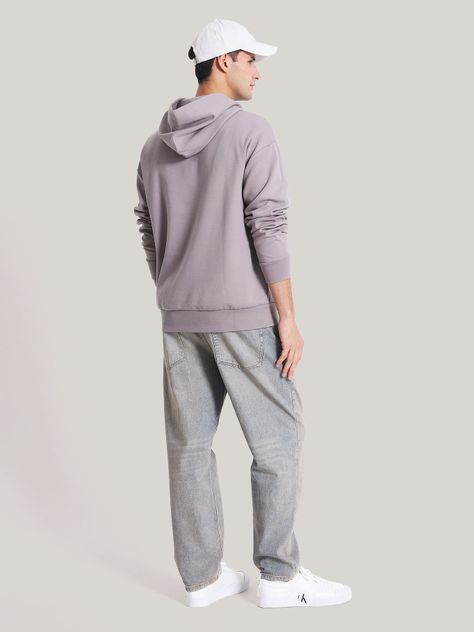 Polerón con Gorro Embossed  Comfort Gris Calvin Klein-2