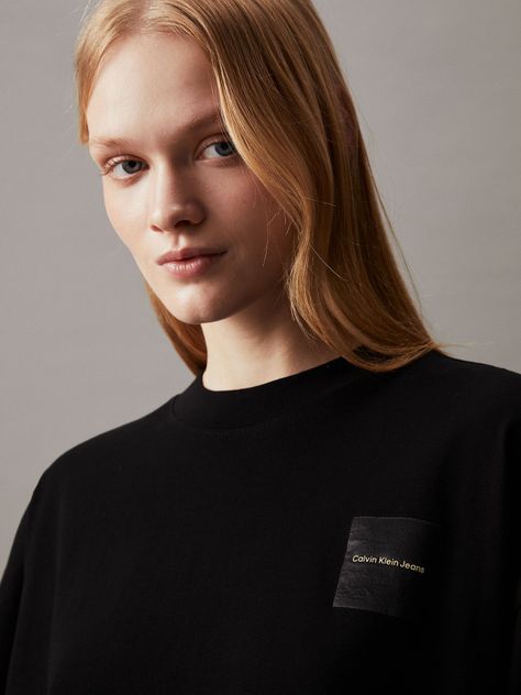 Polera Warp Logo Boyfriend Negro Calvin Klein-3