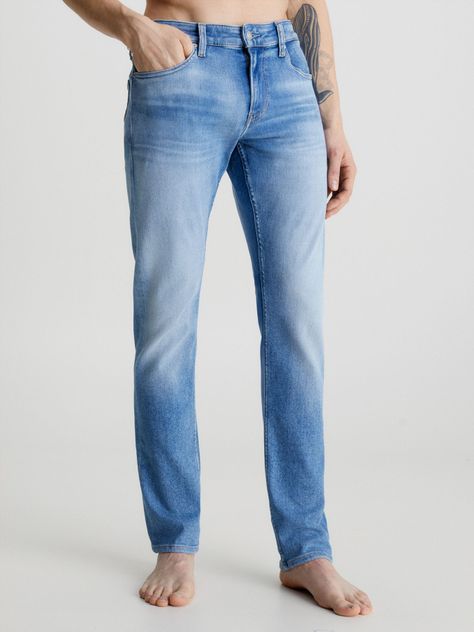 Jeans Slim 1AA Azul Calvin Klein-0