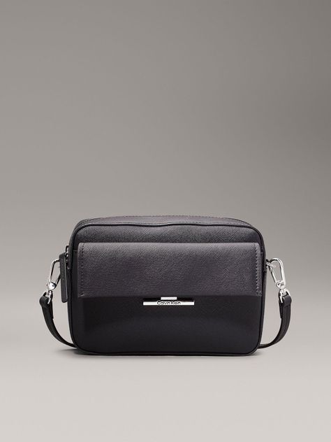 Bandolera CK Linear Saffiano Negro Calvin Klein-0