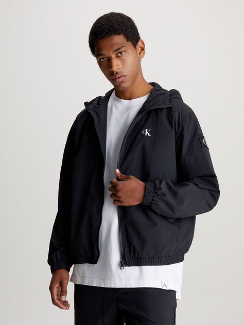 Cortaviento Relaxed Negro Calvin Klein-0