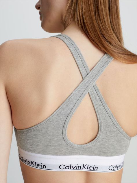 Bralette Cotton Light Line Gris Calvin Klein-3