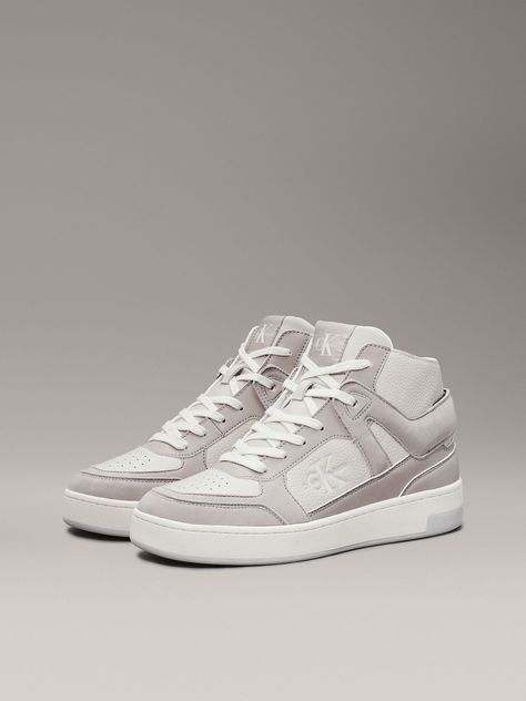 Zapatillas Cuero Basket Cupsole Mid Gris Calvin Klein-0
